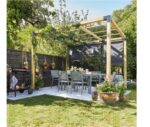 Pergola autoportée Lyna en bois traité 2.40 x 4 m – Image 5