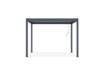 Pergola bioclimatique autoportée PIANA 3x2m aluminium gris - Lames orientables
