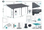 Pergola/Carport adossé 15m² KLEO 5x3m aluminium gris – Image 3