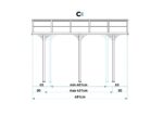 Pergola/Carport adossé 15m² KLEO 5x3m aluminium gris – Image 9