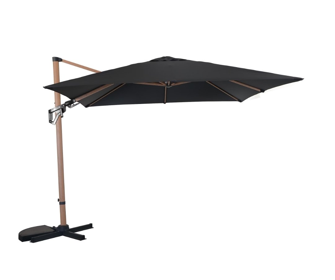 2026/06/1074.jpg Parasol déporté cubic 3X3M coloris Gris Proloisirs – Image 1