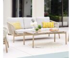 Salon de jardin en aluminium coloris bois - 5 places places - palawan - ozalide – Image 4