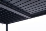 Pergola bioclimatique autoportée PIANA 4x3m aluminium gris - Lames orientables – Image 2
