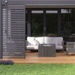 Pergola Bioclimatique Ombréa VS 3x4M adossée - Anthracite/Blanc - V2