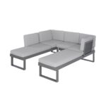 Salon de jardin aluminium GoodHome Moorea Modulable 6 personnes – Image 3