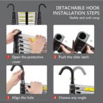 Échelle Télescopique 3,8M en Aluminium Bricolage Pliable, Charge Maximale 150kg