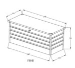 Coffre de jardin métal 635 L, l.145 x H.72 x P.70 cm, gris anthracite, Blooma – Image 5