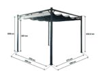 Pergola autoportante aluminium Alizé coloris gris Klikstrom 3 x 3 m – Image 6