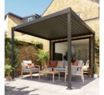 Pergola bioclimatique autoportante Tehuano acier gris Klikstrom 3 x 3 m – Image 10