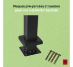 Pergola bioclimatique autoportante Tehuano acier gris Klikstrom 3 x 3 m – Image 3