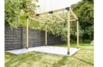 Pergola autoportée Lyna en bois traité 2.40 x 4 m