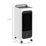 Climatiseur d'Air Portable 3-en-1 avec Réservoir d'Eau, Télécommande, Oscillation 90°, Minuterie et Ventilateur Silencieux – Image 3