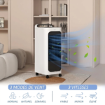 Climatiseur d'Air Portable 3-en-1 avec Réservoir d'Eau, Télécommande, Oscillation 90°, Minuterie et Ventilateur Silencieux – Image 5