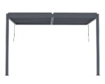 Pergola bioclimatique adossée avec led "Windsor" 3 x 4 m Anthracite