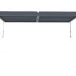 Pergola bioclimatique adossée avec led "Windsor" 3 x 4 m Anthracite