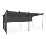 Pergola édition spéciale toit rétractable 3x6 M et 6 stores gris anthracite – Image 4