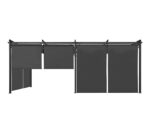 Pergola édition spéciale toit rétractable 3x6 M et 6 stores gris anthracite – Image 6