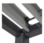 Pergola bioclimatique autoportante aluminium et acier gris Samiel 4x3 m – Image 9